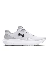Scarpe da running bianco e grigio chiaro con mesh traspirante e Charged Cushioning Charged Surge 4 40½