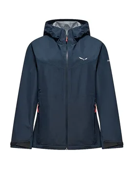 Chaqueta de senderismo para mujer Puez Aqua 4 2.5L Powertex con capucha azul oscuro 36 - Salewa - FashionsVida