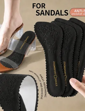 Piezas de plantillas autoadhesivas antideslizantes para sandalias, almohadillas cómodas y transpirables para zapatos, adecuadas para tacones altos, z - Shein - FashionsVida
