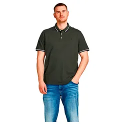 Polo à Manches Courtes Paulos Plus Size vert forêt 4XL