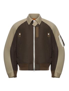 Giubbotto in twill di cotone chino x nylon
