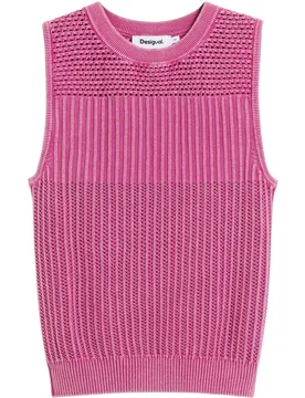 Camiseta de mujer crochet - Desigual - FashionsVida