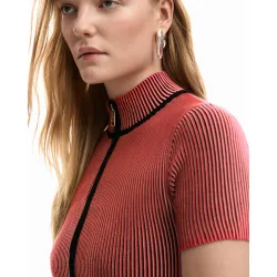 Camiseta de mujer tornasolada cremallera