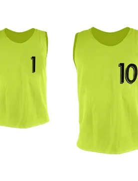 Gilet D´entraînement Numbered 1 To 10 10 Unités Neon Green M male