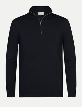 PROFUOMO Halfzip Pullover Schwarz M