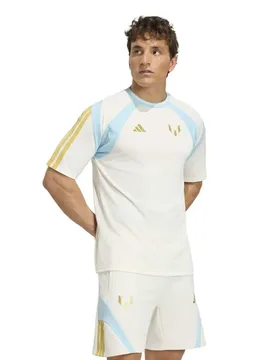 T-shirt à Manches Courtes Lionel Messi House Of Tiro Jersey Off White / Ice Blue M - Adidas - FashionsVida