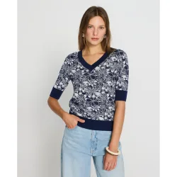 Jersey de mujer cuello pico