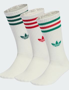 Calze 3-Stripes High (3 paia) 40-42 Off White / Off White / Off White
