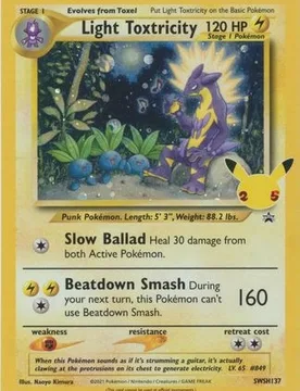 Pokemon Sword & Shield Promo SWSH137 Light Toxtricity - Pokémon - FashionsVida