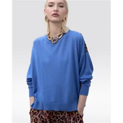 Jersey de mujer combinado con espalda animal print