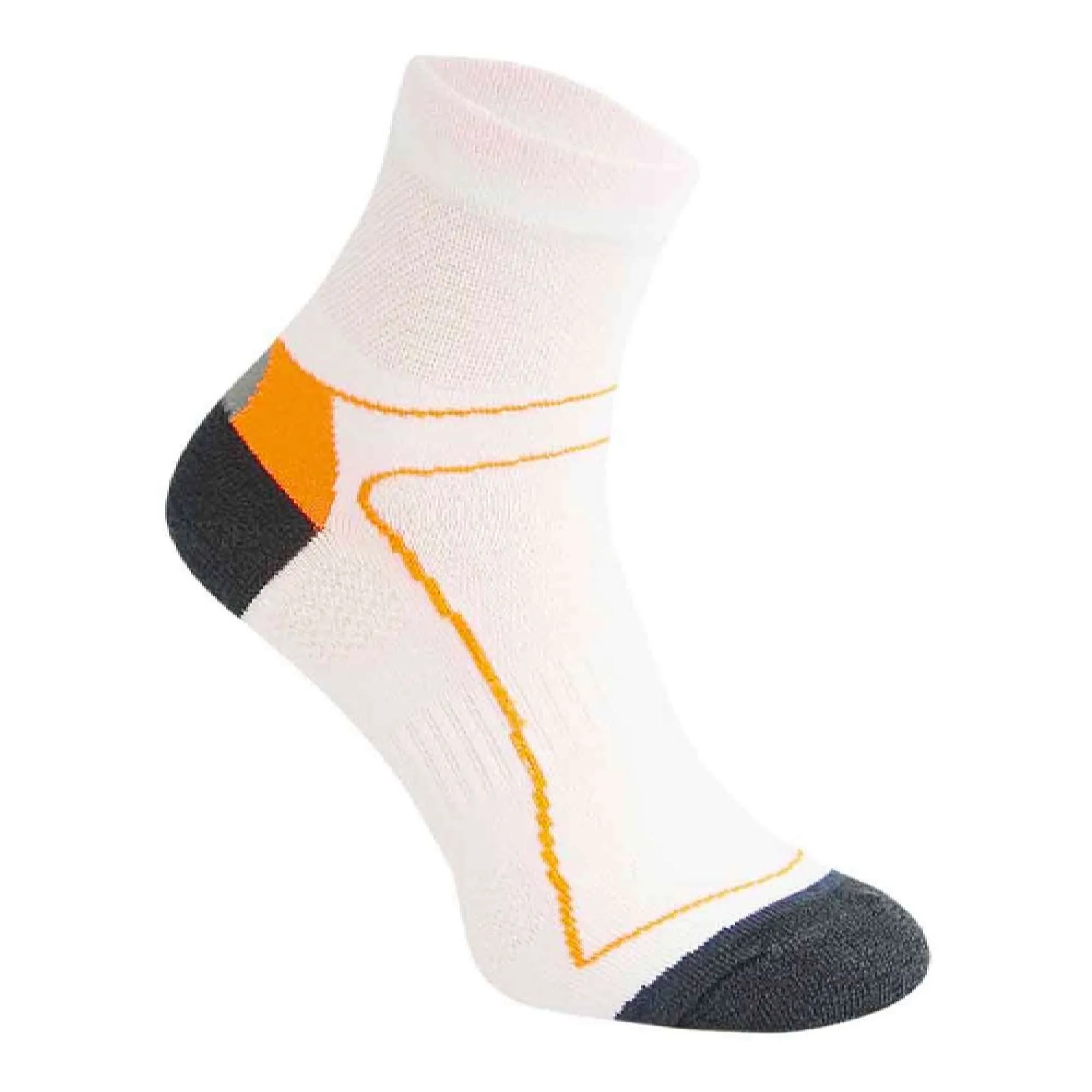Mens 1 Pack High Vis Neon Low Cut Cycling Socks - White - Size Uk 6-8 - Comodo - FashionsVida