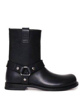 Stivale pull-on in pelle liscia