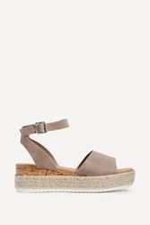 Women's Paradise Taupe Espadrille Flatform Sandals Size: 7-Standard Fit - Taupe - Size: 7-Standard Fit