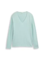 Sweater basic v-neck female
