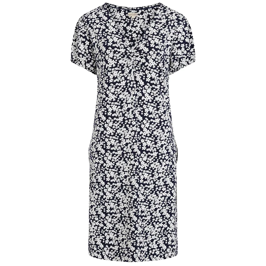 Florina Dress - Flower Print Navy - Mudd & water - FashionsVida