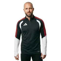 Sweat à Demi-zip Tiro 26 Competition Training Black / Semi Lucid Red S