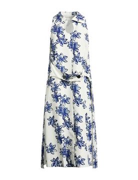Midi-Kleid Damen Cremeweiß 34,36,38 Damen