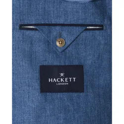 Americana de hombre de lino delave hopsack
