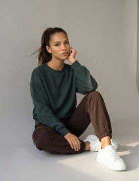 Pantaloni jogger da tuta con scritta - marrone scuro