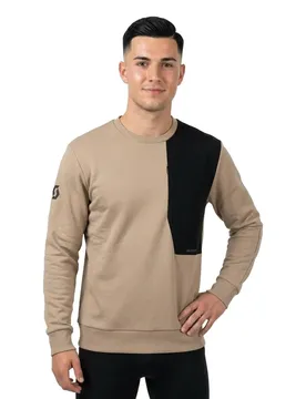 Felpa Crewneck Toast Beige / Black M