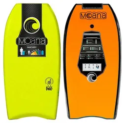 Bodyboard One With Leash 39´´ Yellow / Orange 100 cm unisex