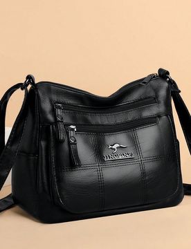 Bolso de mano suave multicapa, bolso versátil casual y de moda para mujeres de mediana edad con capacidad amplia, para el hombro o cruzado