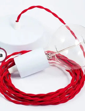 Cables Suspension Luminaire Tm09 1 M Red / White One Size - Creative - FashionsVida
