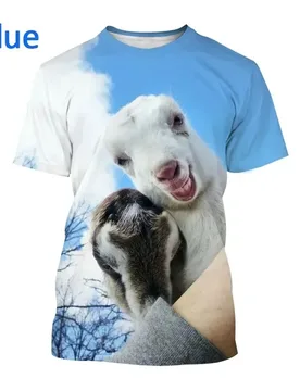 D Goat and Animal Print Children's T-shirt, Goat Pattern Comic T-shirt, Fun and Fashionable Summer Wear, Unisex Popular Clothin - Aliexpress - FashionsVida