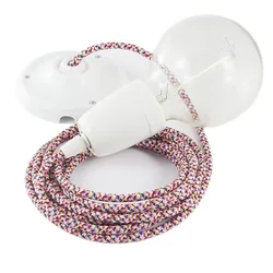 Cables Suspension Luminaire Rx00 Pixel 50 Cm Fuchsia / White One Size