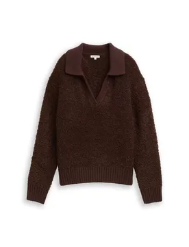 XXL knit boucle troyer female - XXL - FashionsVida