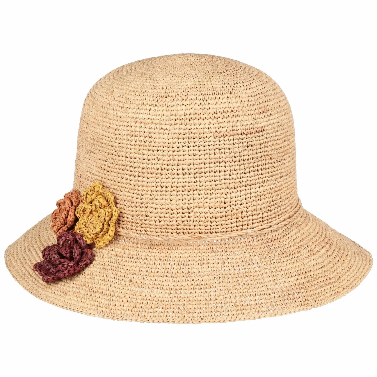Three Blossoms Raffia Hat by - nature - Damen - Size: One Size - Gebeana - FashionsVida