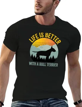 Life Is Better With A Bull Terrier Summer Dog Gift T-Shirt funny t shirts cotton t shirt personalised T-Shirt - Aliexpress - FashionsVida