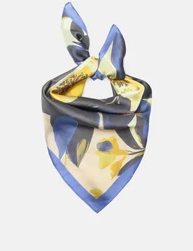 Floral Satin Scarf (Size: ) - Pull&bear - FashionsVida