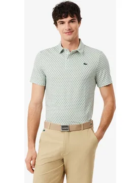 Polo de hombre de golf de corte regular con estampado en bleu marine - bleu de manga corta - Lacoste - FashionsVida