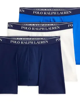 Polo Boxers 714830300 Brief 3 Unités Navy / Paper White / New Iris Blue XL