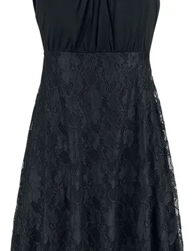 Kleid knielang - Alone In The Dark - M bis 5XL - für Damen - Größe 5XL - schwarz - Frauen - female - Black Premium by EMP - FashionsVida