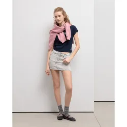 Mini denim rayas de mujer