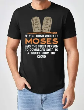 If You Think about It Moses Religious Christian Vintage Classic Fashion Streetwear Women Men Funny Regular short sleeve T Shirt - Aliexpress - FashionsVida