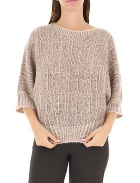 Maglione con paillettes BEIGE I