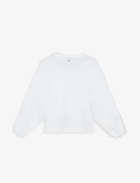 Camiseta de mujer con cuello redondo y mangas abullonadas - Scalpers - FashionsVida