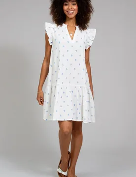 Womens Broadwey 100% Cotton Seersucker Dress - - Size: 6 - Kite Clothing - FashionsVida