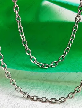 Solid Titanium 3MM Rolo Link Chain I-souled Gray Color Necklace for Men Women with Sensitive Skin - Aliexpress - FashionsVida