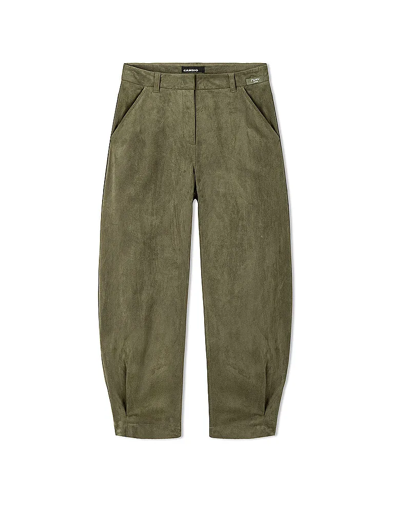 Pantalon aspect cuir ODELIA olive 40/L28 - Cambio - FashionsVida