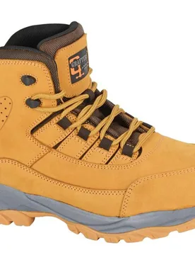 Longthorn Mens Safety Boot - Tan Nubuck - Size Uk 11 - Grafters - FashionsVida