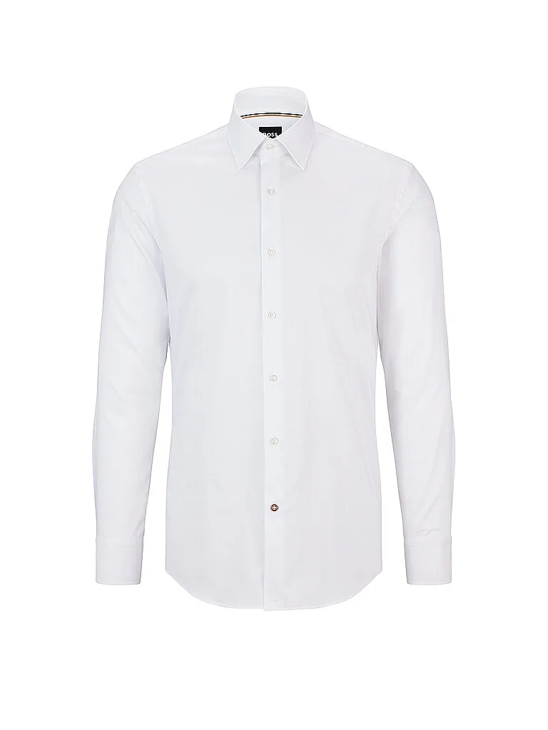 Chemise Slim Fit H-HANK blanc 42 - BOSS - FashionsVida