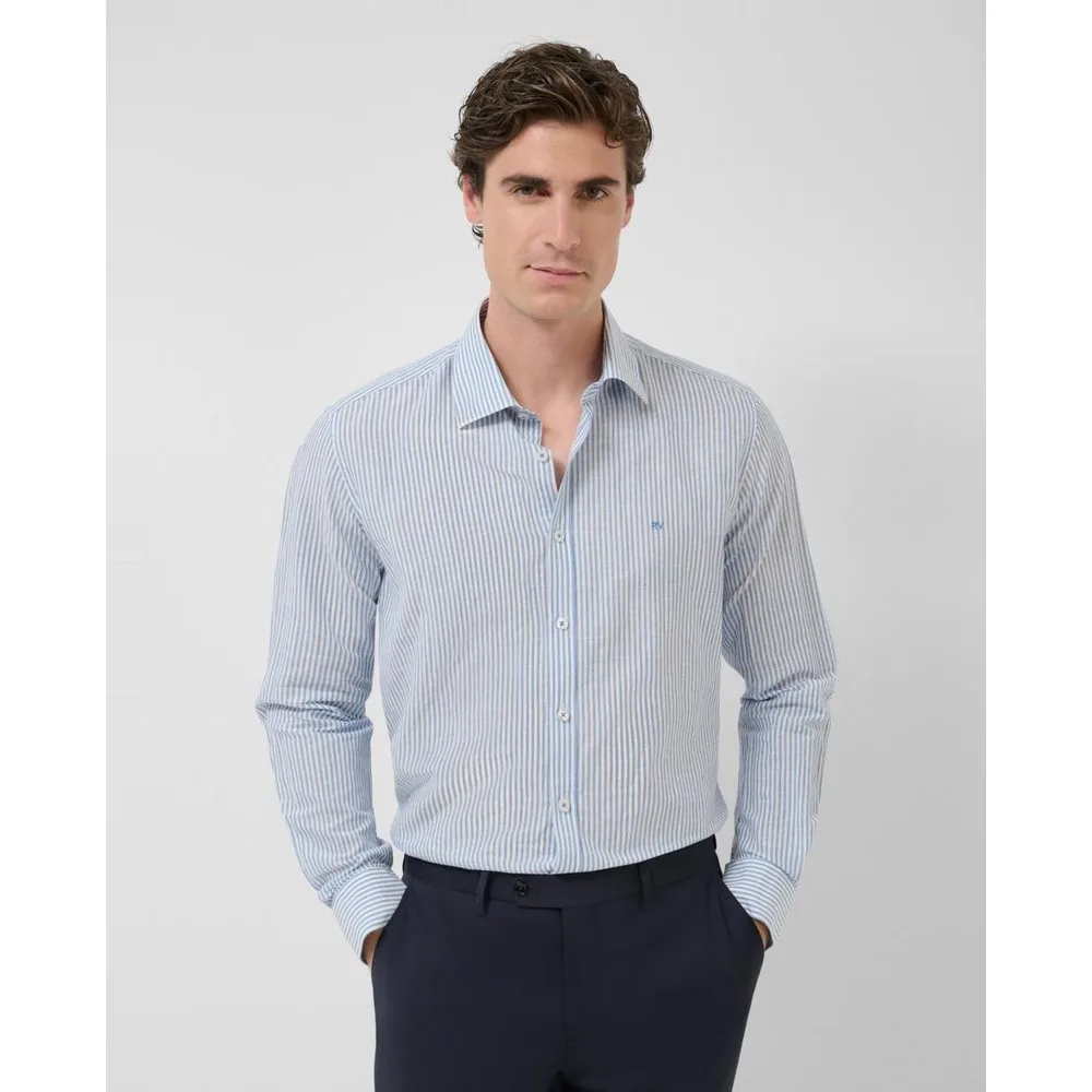 Camisa sport de hombre slim fit rayas - Roberto Verino - FashionsVida