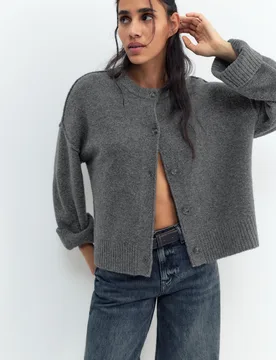 Soft Knit Cardigan (Size: ) - Pull&bear - FashionsVida