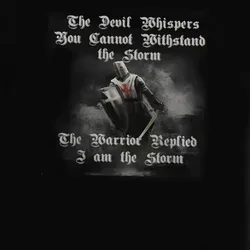 Knights Templar Crusader Warrior I Am The Storm T-Shirt 100% Cotton O-Neck Summer Short Sleeve Casual Mens T-shirt Size S-3XL