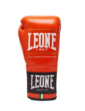 Gants De Boxe En Cuir Synthétique Shock Plus Orange 10 oz - Leone1947 - FashionsVida