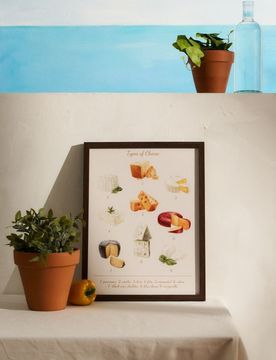 Poster da parete con motivo di formaggi - multicolor